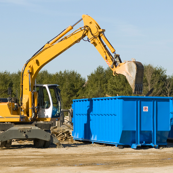 what size residential dumpster rentals are available in Dana North Carolina